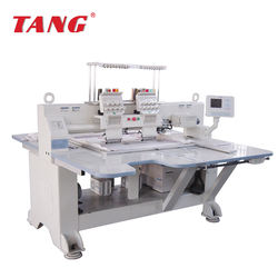 High speed 2 heads 9 needles flat type embroidery machine
