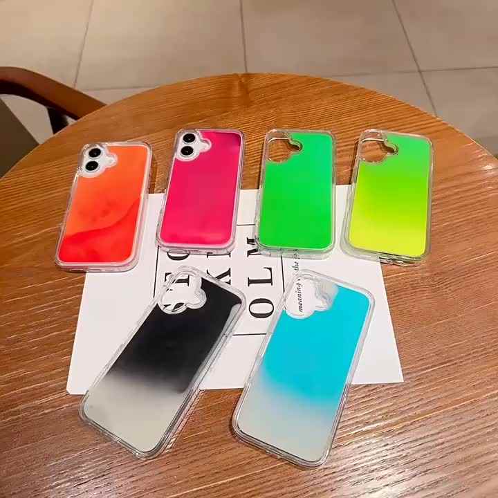 Custom Blank Luminous Neon Sand Phone Cases for Iphone