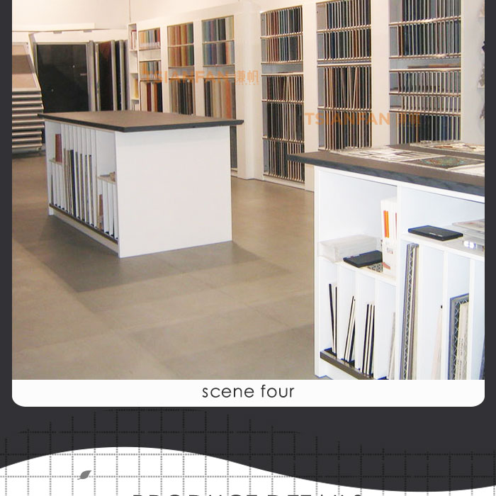 Customized Wall Mounted Ceramic Marble Stone Tile Display Stand Ceramic Tile Showroom Display Rack Out Door