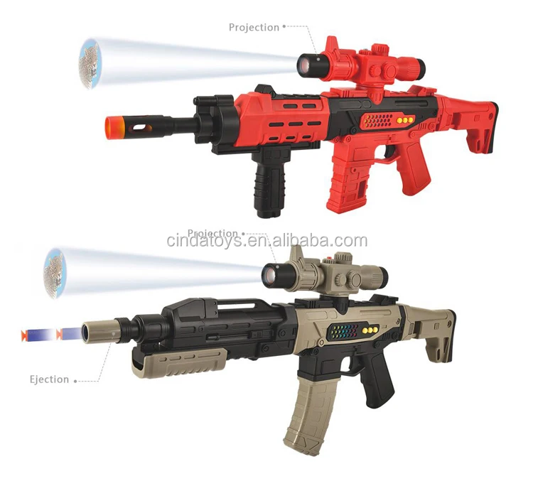Diy магнитный Собранный пистолет с проекционными звуками и вспышкой, Электрический Мягкий пулемет, игрушечный набор, пластиковые игрушки, пистолет для детей