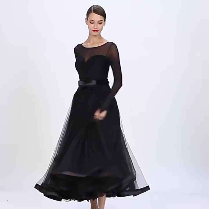 Ylf911 Black Ballroom Dance Dress Woman Waltz tango Dance Dresses Standard Ballroom Competition/Practice Dress Ylf911 Black Ballroom Dance Dress Woman Waltz tango Dance Dresses Standard Ballroom Competition/Practice Dress