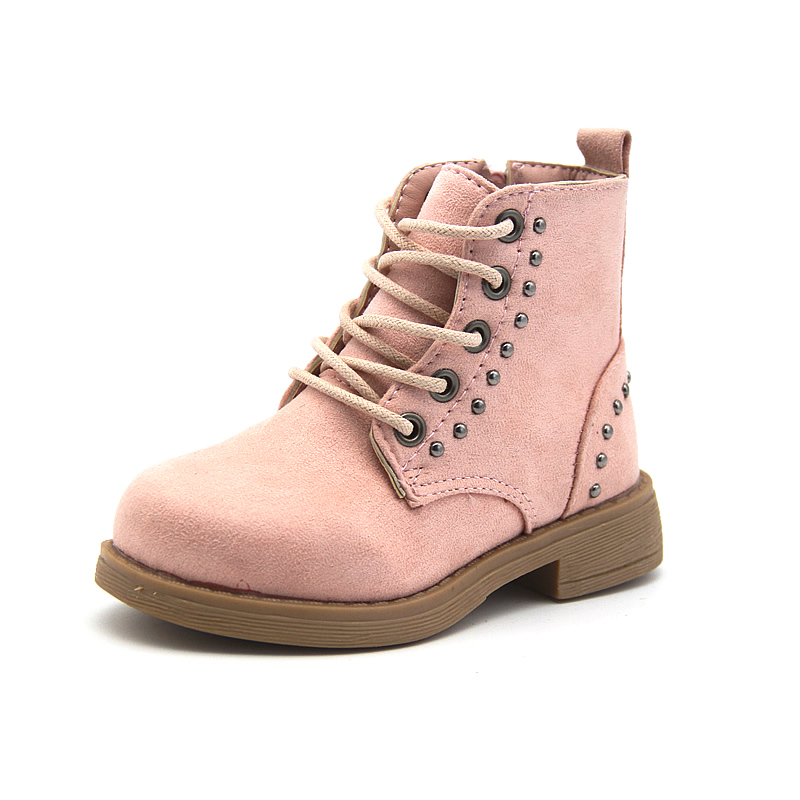 2021 стильные трендовые детские розовые ботильоны для девочек