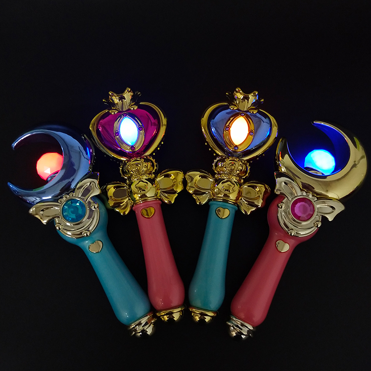 Волшебная оптовая продажа OEM Заказная мультяшная Луна Звезда Форма светящаяся музыкальная палочка светодиодная палочка