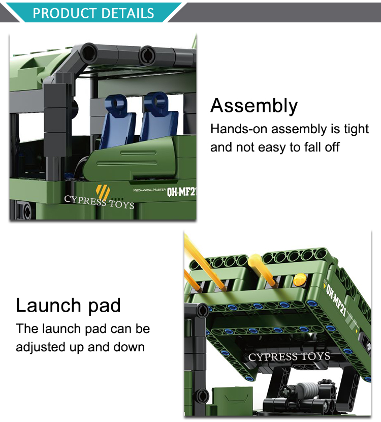 2 IN 1 Bloques De Construccion DIY Kit Car Building RC Military Truck Toys Building Truck Toy With 364PCS