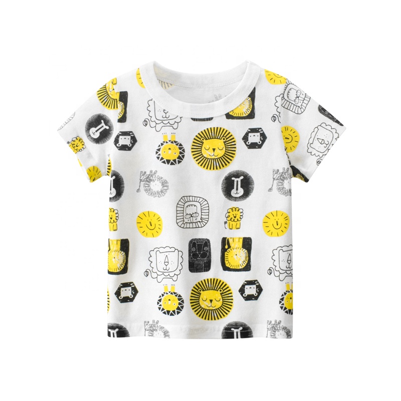 ChengXi белая футболка Милая стильная одежда для мальчиков; Детская футболка для активного образа жизни, на мальчиков и рисунком в виде букв с коротким рукавом с милым мультипликационным принтом «Король Лев», футболка с принтом