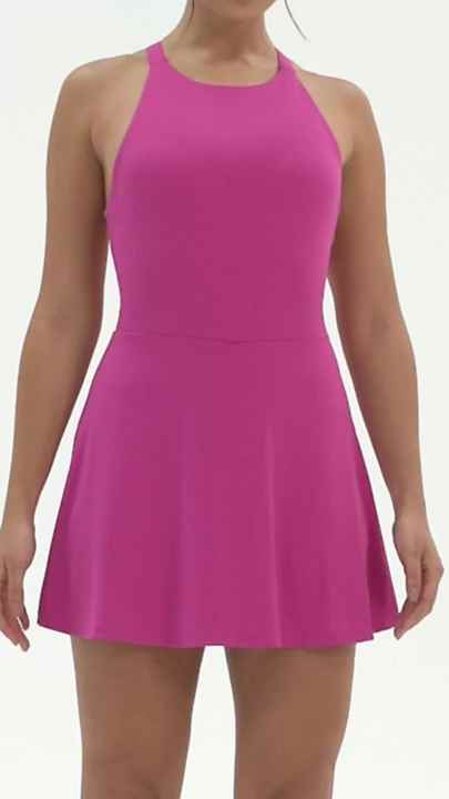 Wholesale custom logo tennis dress built-in bra workout dress horts tennis kirts tennis portswear dress athletic dress ets polyester tennis wear XL Wholesale custom logo tennis dress built-in bra workout dress horts tennis kirts tennis portswear dress athletic dress ets polyester tennis wear XL