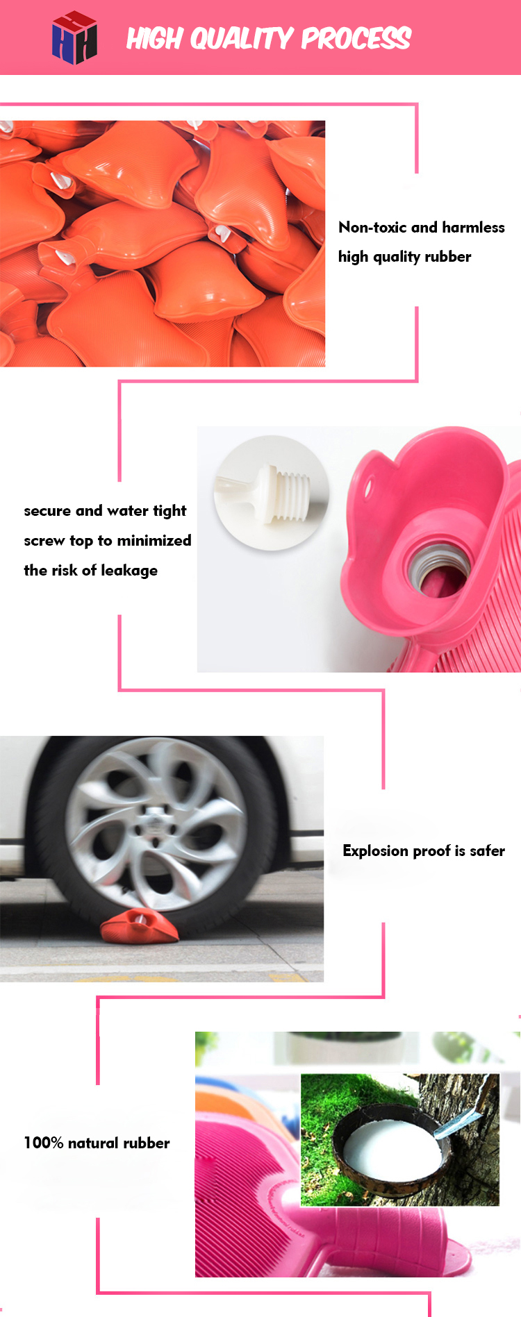 customized hand warmer plush medical rubber 2000ml hot water bag with cover