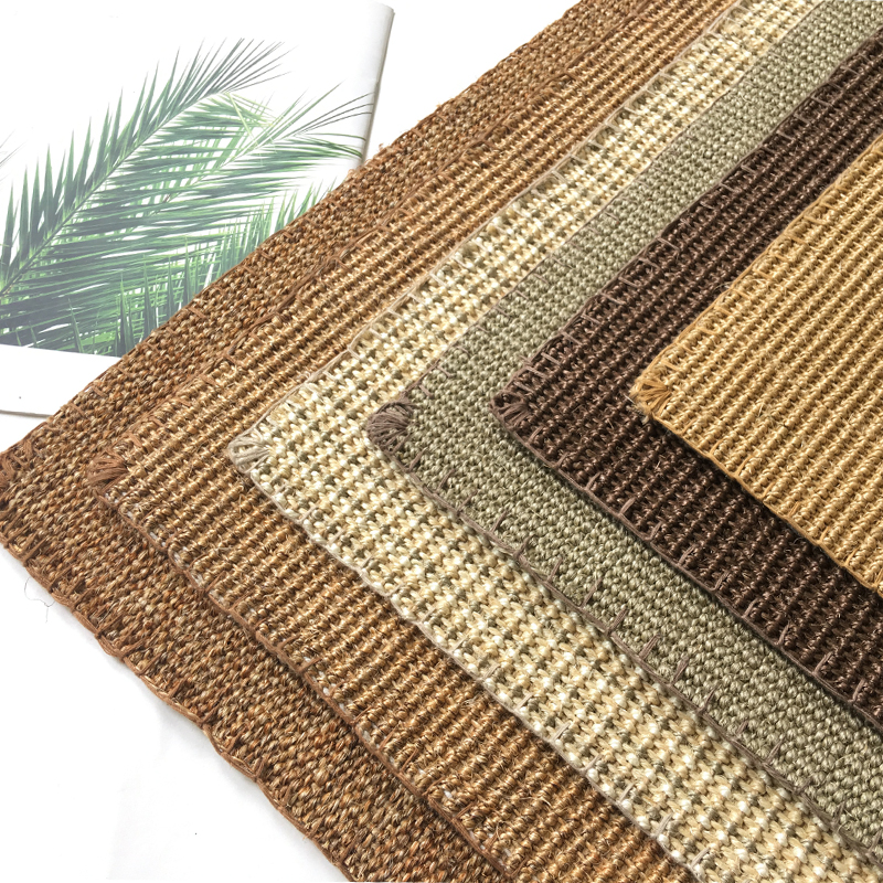 Hand Woven Bedroom Natural Thick Ribbed Construction Sisal Rugs Handmade