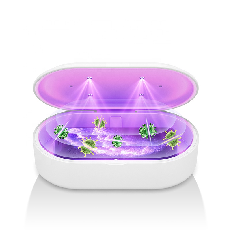 УФ светодиодная прикроватная лампа для стерилизации UV-C света дезинфекции мобильного телефона 15 Вт Беспроводное зарядное устройство быстрой зарядки UVC стерилизатор коробка