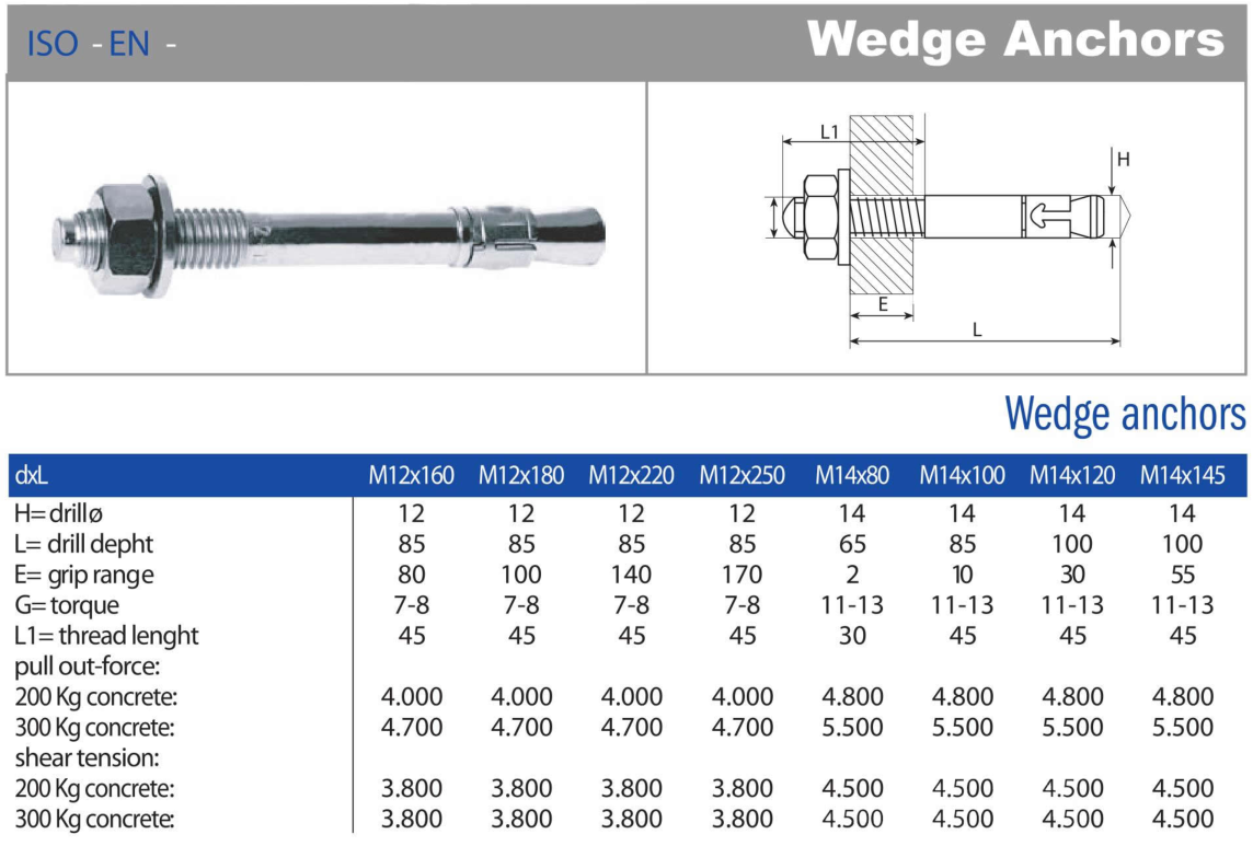 Fasteners Manufacturers Stainless Steel Hilti Anchor Bolt Wedge Anchor Expansion Bolt Through Bolt