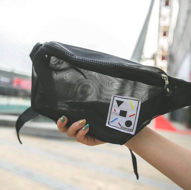 Marsupio marsupio da esterno per marsupio hippack in rete di poliestere nero per donna