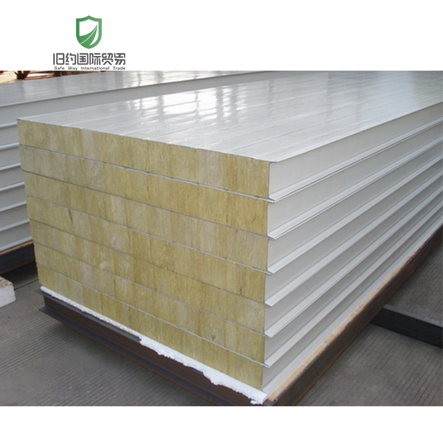 Fábrica de baixo preço à prova de fogo painel de sanduíche de lã de rocha + e painéis de parede