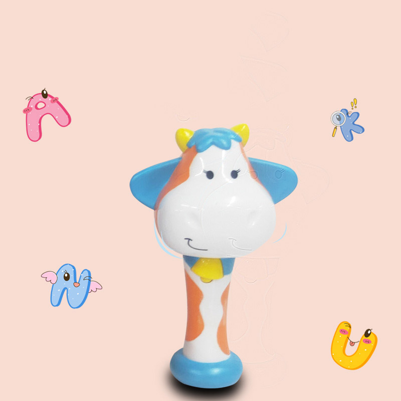 Горячая продажа пластиковых мультфильм многофункциональные развивающие детские музыкальные погремушки кольцо колокольчик Игрушка Набор