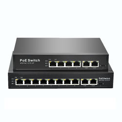 8 10 port 100Mbps enterprise network solution 250m long distance built-in 120W power hub PoE switch
