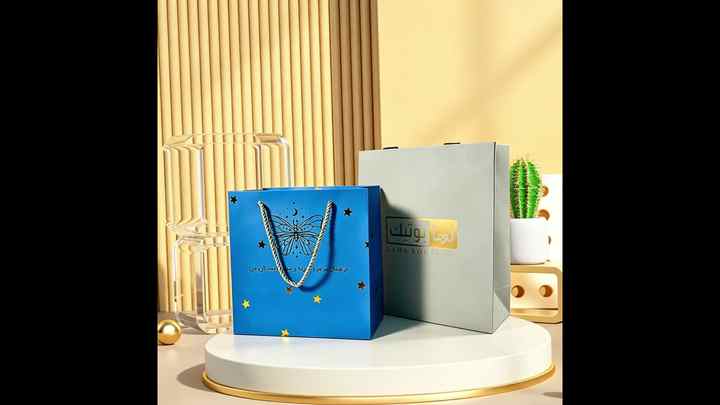 Paper Display Bag Custom Window Paper Bag Visible Design Carrier Bag for Inner Product ...