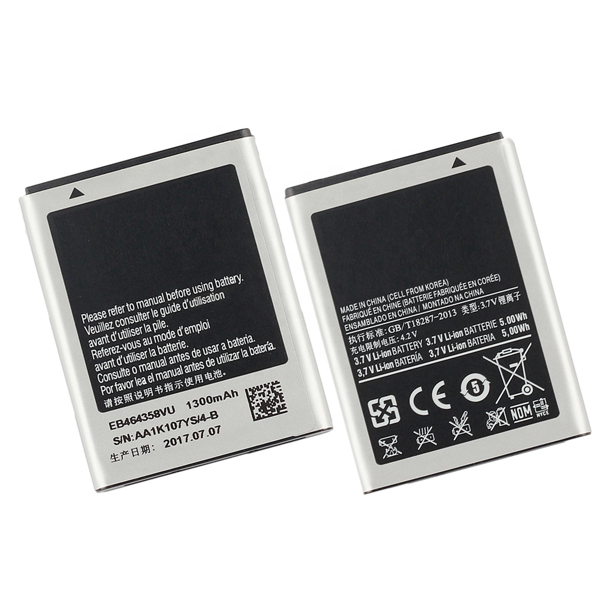 Оригинальный аккумулятор для мобильного телефона EB464358VU EB464358VA для Samsung Galaxy mini 2 S6500 S5830 i569 i579 S7500 S7508, аксессуары для телефона