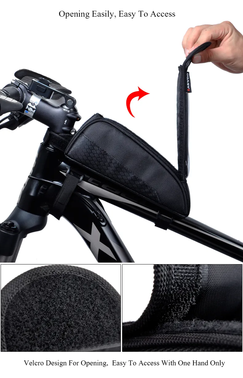 Custom waterproof road cycle bike top tube frame bags