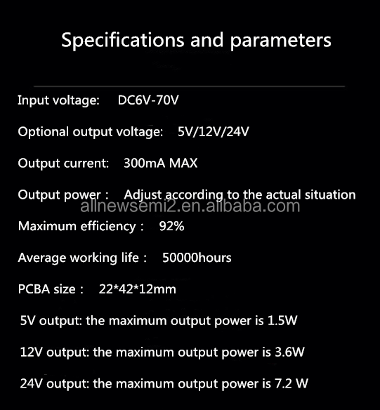 DC output special sale dc-dc5v12v24v power supply step-down module 6-70v input overvoltage protection power module