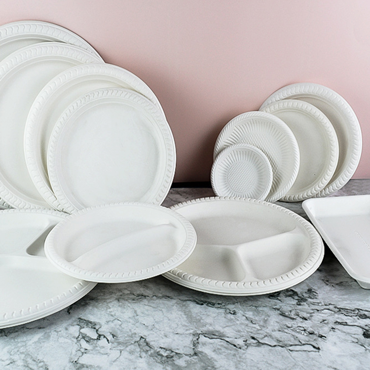 Биоразлагаемый одноразовый биоразлагаемый набор биоразлагаемая пищевая тарелка