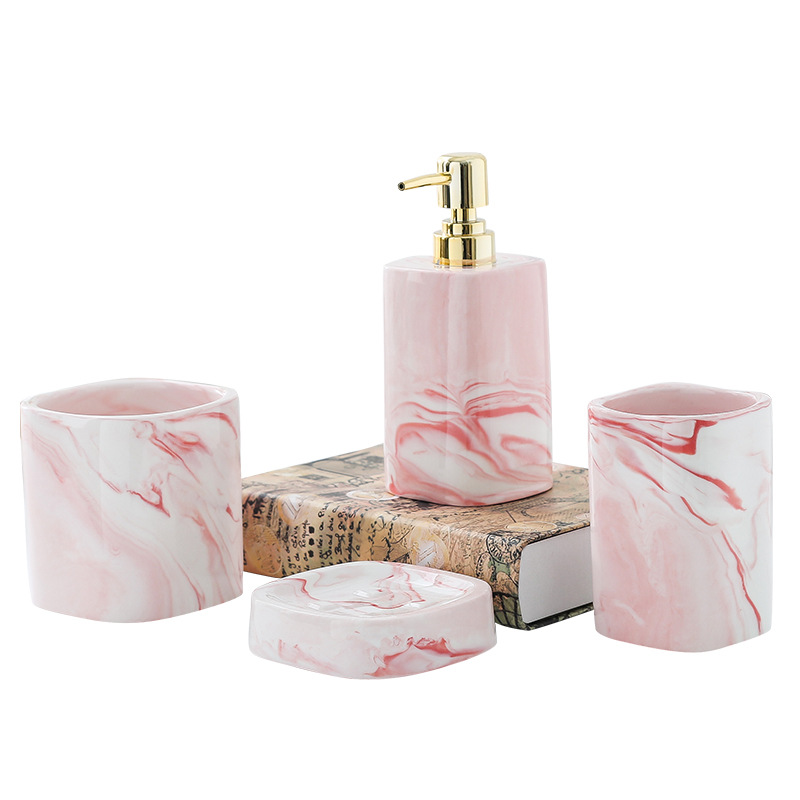 От производителя, оптовая продажа, 5 штук мыльница мрамор набор аксессуаров для ванной комнаты оборудование для ванной комнаты керамические наборы для ванной