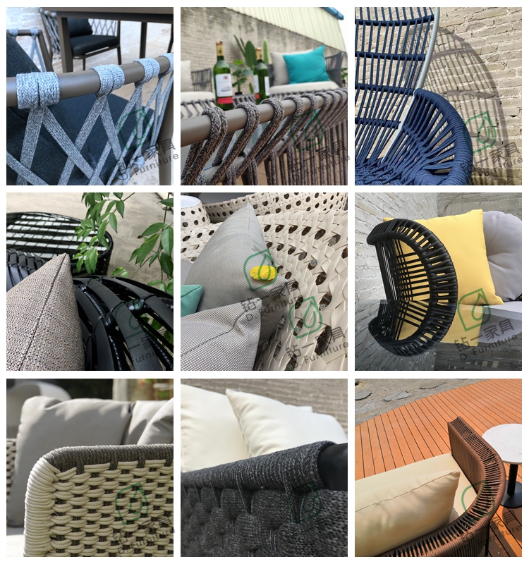 New Modern  Outdoor PE Rattan  Woven Table and  Chair Set For  Garden