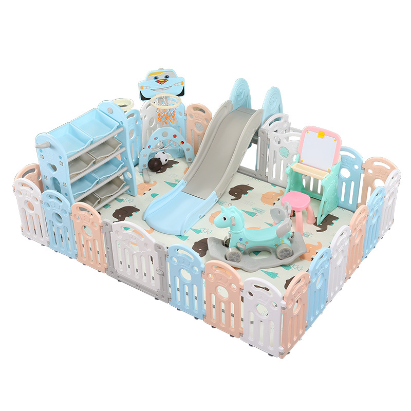 plastic playpen with mats