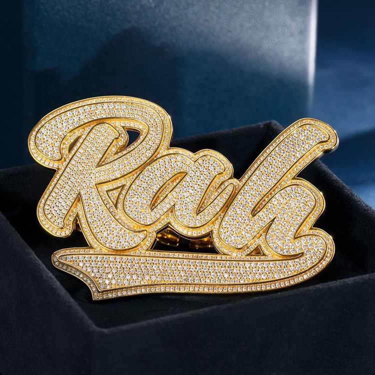 AAA Gems VVS Moissanite Custom Yellow Gold Pendants For Jewelry Making Letter Pendant Hip Hop Pendant