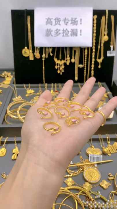 Sand Gold Old Lady Earrings Middle-Aged And Elderly Thick