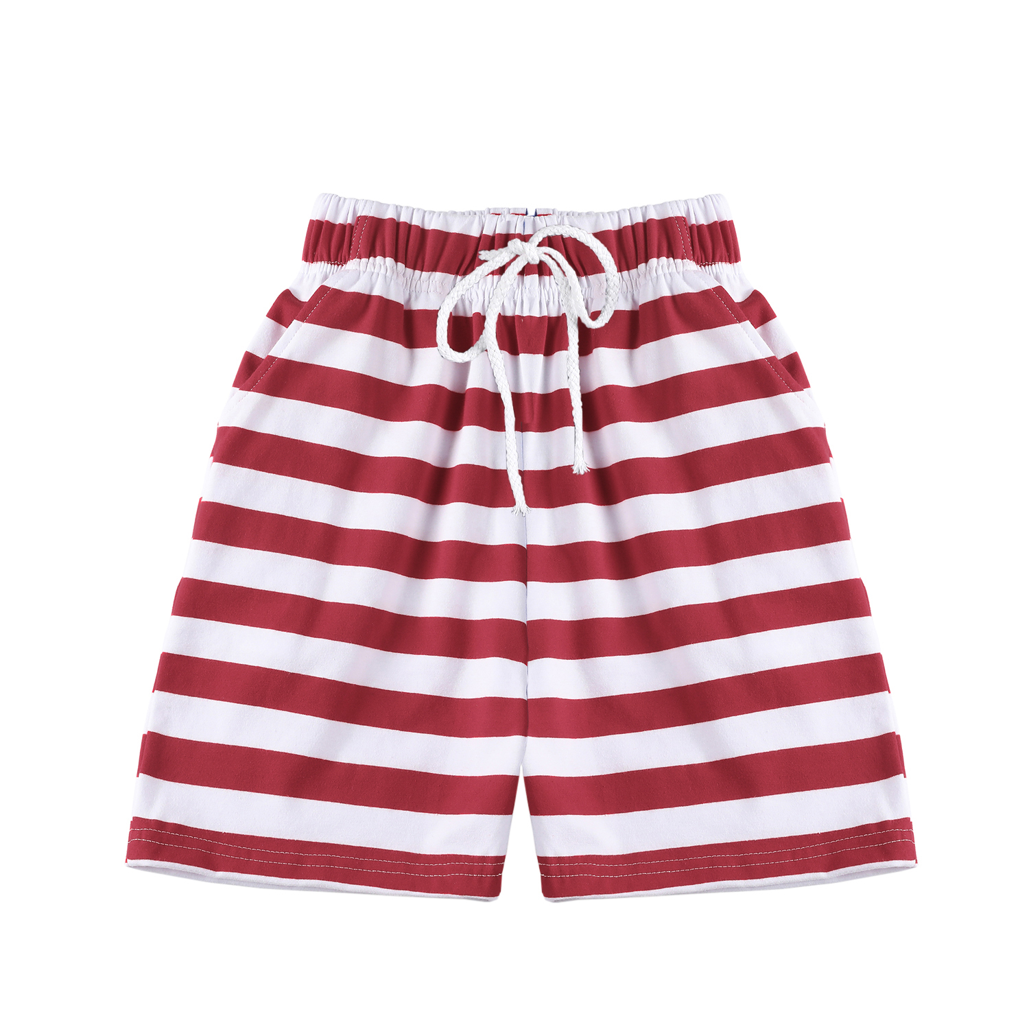 Летние хлопковые шорты в полоску для мальчиков, новый дизайн