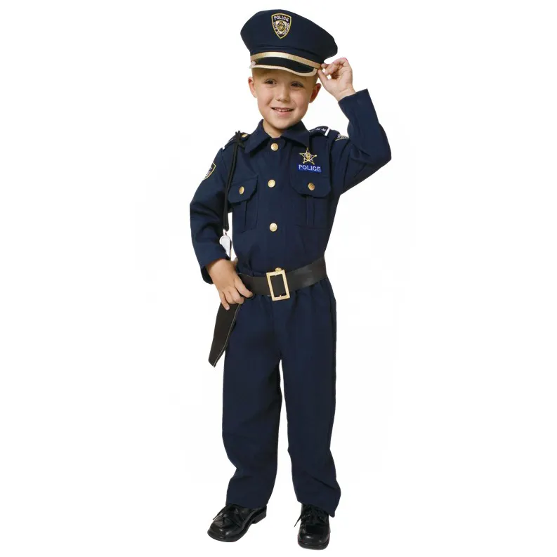 Cool oficial de policía Disfraces chicos policía & policía patrulla & uniforme para Halloween
