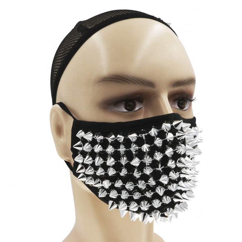 Оптовая продажа, модная хлопчатобумажная ткань для Хэллоуина, дизайнерские многоразовые сублимационные маски для вечеринки с пользовательским логотипом