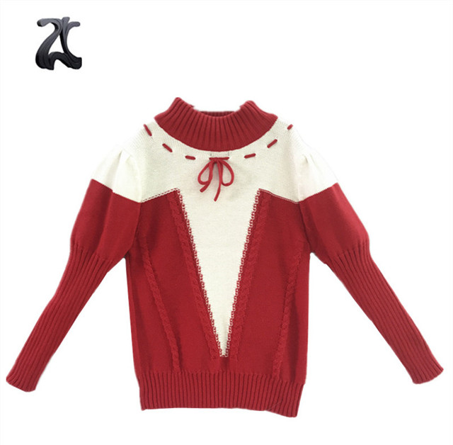 Бутиковая одежда для детей, пуловер с рукавами-фонариками