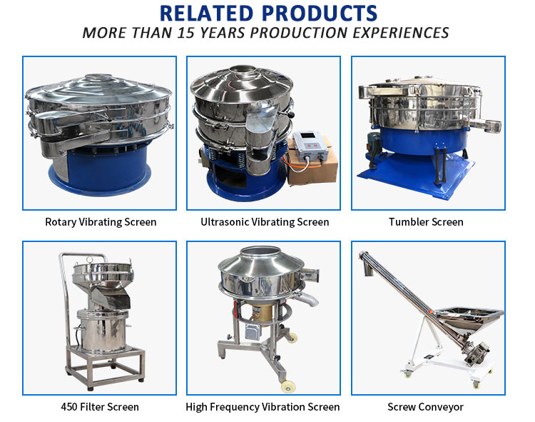 Direct Discharge Removing Impurity Food Salt Corn Rice Powder Circular Vibro Screen