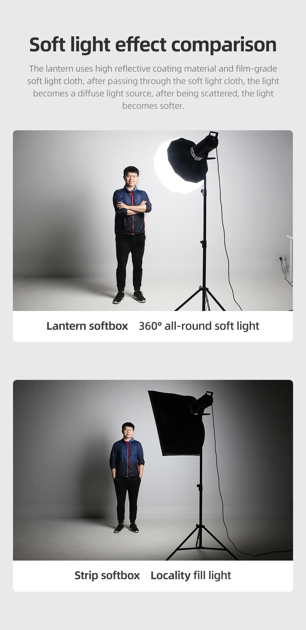 AMBITFUL 65cm 25.6" Lantern Foldable Quick-install Portable Round Shape Softbox Light for Bowens Profoto Elinchrom Studio Flash