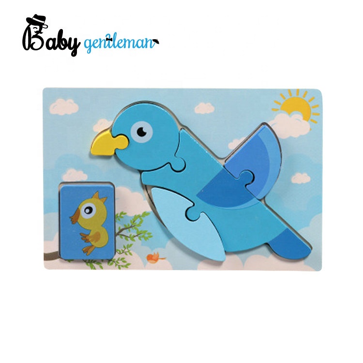 Креативный 3D пазл с птицами, детская игра, дошкольные деревянные Обучающие игрушки Z14192D