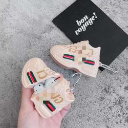 GG Sapatos de Desporto Sneaker Yeezy 3D AirPods 123 pro caso do Fone de Ouvido Capa de Silicone para Apple calçados Esportivos AJ