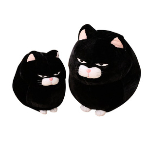 fat black cat stuffed animal