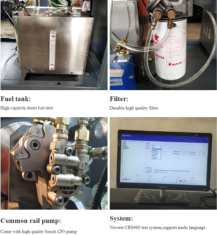 CR708 / CRS708 Common Rail Diesel Injector Test Bench, Thiết Bị Kiểm Tra Phun Nhiên Liệu, Piezo Crdi Injector Tester