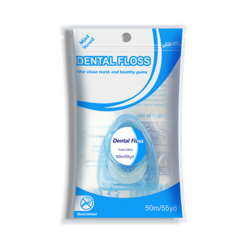 Оптовая продажа, 50 м, 55 ярдов, рулон кукурузной пряжи со вкусом мятного фрукта, катушка диспенсера, зубная нить