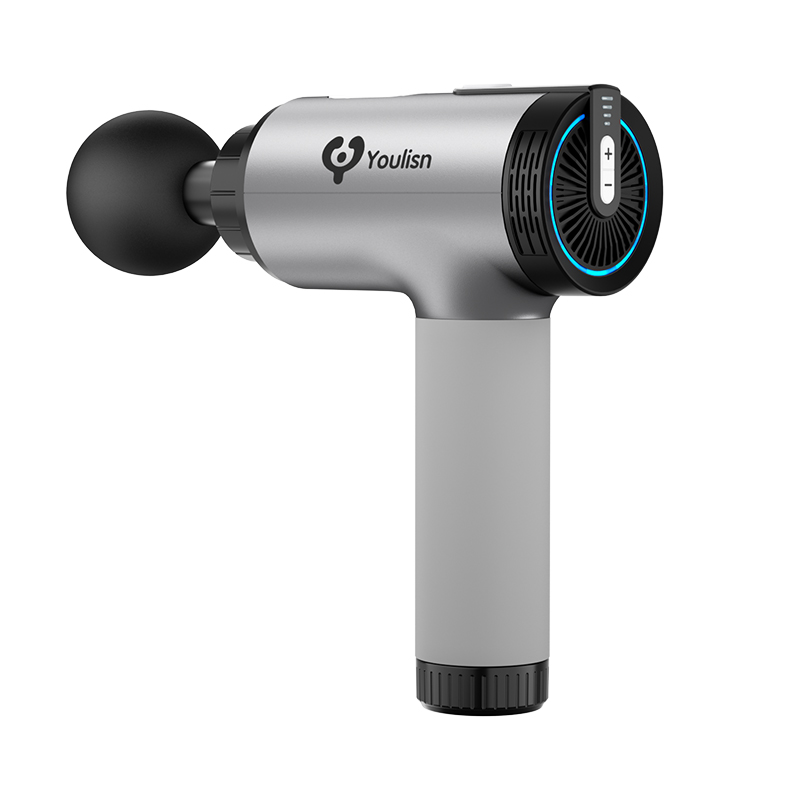 Оригинальный заводской бесшумный ручной перкуссионный массажер Hethtec, ручной массажер для снятия боли в мышцах