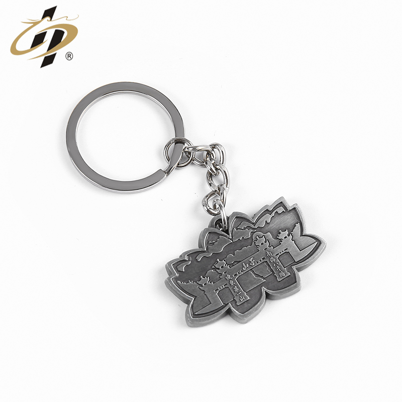 Античная Щепка покрытием пользовательские Панч металлической перфорации формы выгравированы брелок