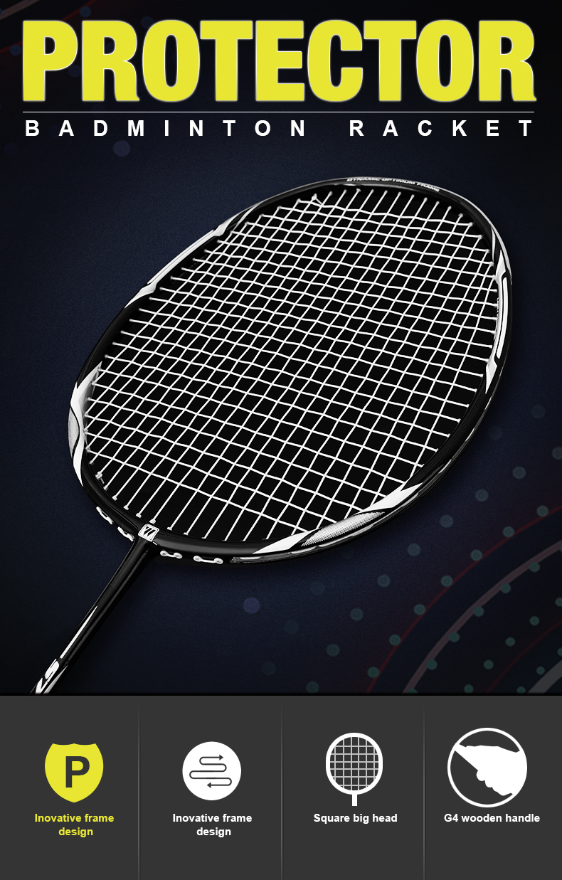 OEM Factory hot sale Aluminum alloy carbon composite teenagers protector design technology badminton racket