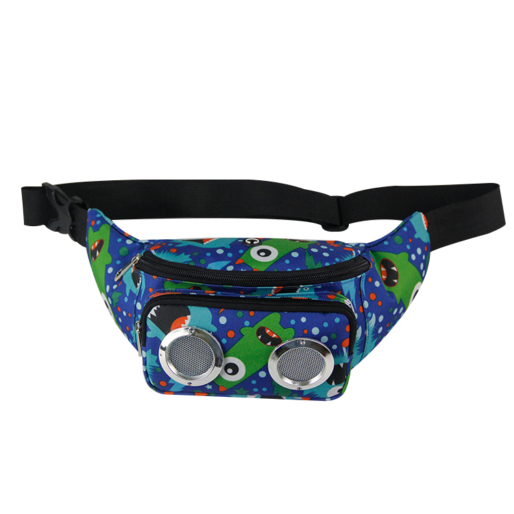 شعار مخصص الخصر حقيبة حزمة مراوح مع رئيس ، الرجال / النساء حقيبة الخصر راديو السفر