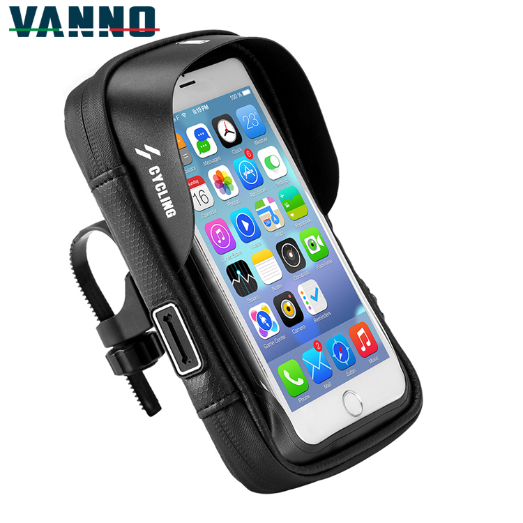 Водонепроницаемая сумка VANNO на руль велосипеда, мотоциклетный держатель мобильного телефона, водонепроницаемая велосипедная сумка с сенсорным экраном
