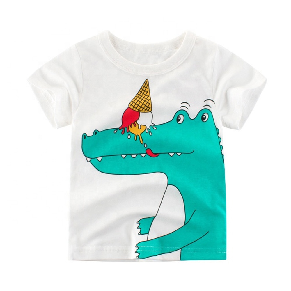 Оптовая продажа органический хлопковый пуловер для детей с короткими рукавами стильная футболка с изображением персонажей видеоигр Детская футболка с рисунком футболка для детей