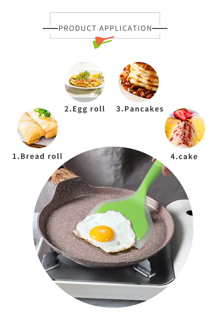 Hot Sale Christmas Heat-Resistant Nonstick Wide Silicone Omelette Pancakes Shovel Spatula Turner Kitchen Tools Silicone Scraper