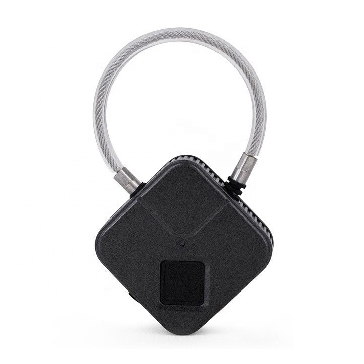 Outdoor Mini IP66 smart padlock Biometric Touch finger print pad lock for Luggage Travel Suitcase