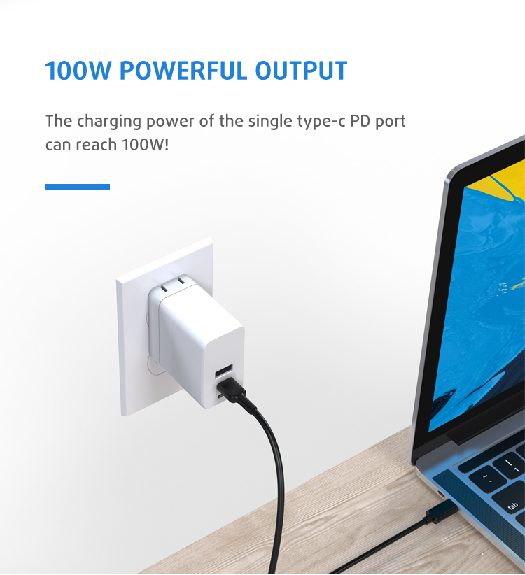 TRUSDA S24 настенное зарядное устройство лучшего размера 120 Вт, вилка GaN Tech US с 3 портами для универсальных сотовых телефонов и ноутбуков