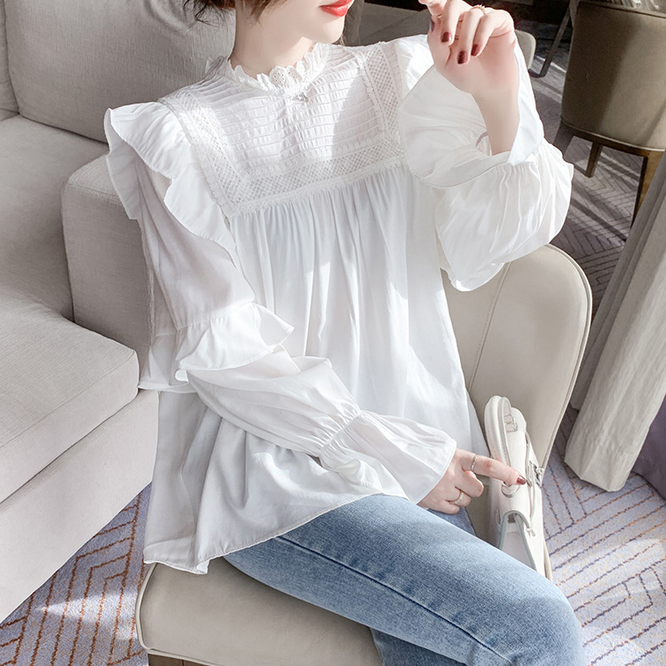 ready to ship Beige linen blouse with lace and buttons summer top long sleeve linen boho blouse,pluse size country vintage spring top