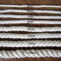 China Hot Selling Custom Size Natural Twisted 100% twisted Cotton Rope For Macrame